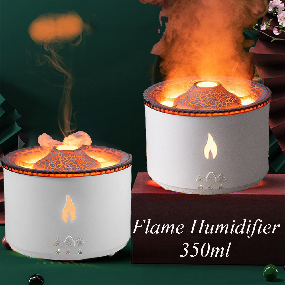 Volcano Flame Aroma Diffuser – Ultrasonic Essential Oil Humidifier