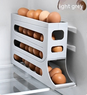 Automatic Rolling Egg Holder for Refrigerator – 4 Layer Egg Organizer