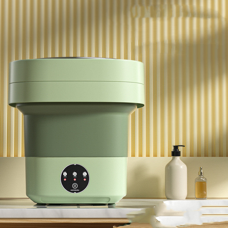 Portable Foldable Mini Washing Machine – Compact Washer with Spin Dry