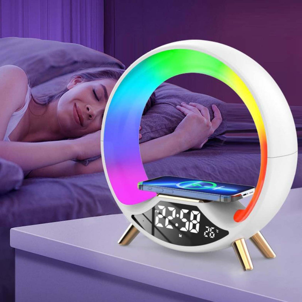 3-in-1 Wireless Charging Lamp – Bluetooth Speaker & LED Night Light