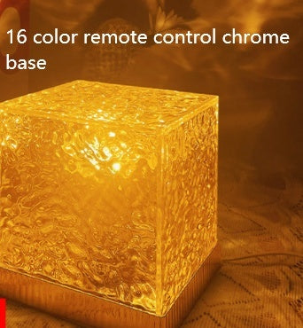 LED Water Ripple Ambient Lamp – RGB Crystal Projection Night Light