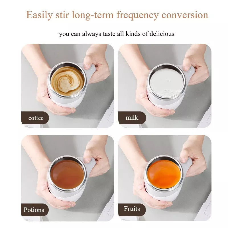 Rechargeable Self-Stirring Coffee Mug – Automatic Electric Mixing Cup