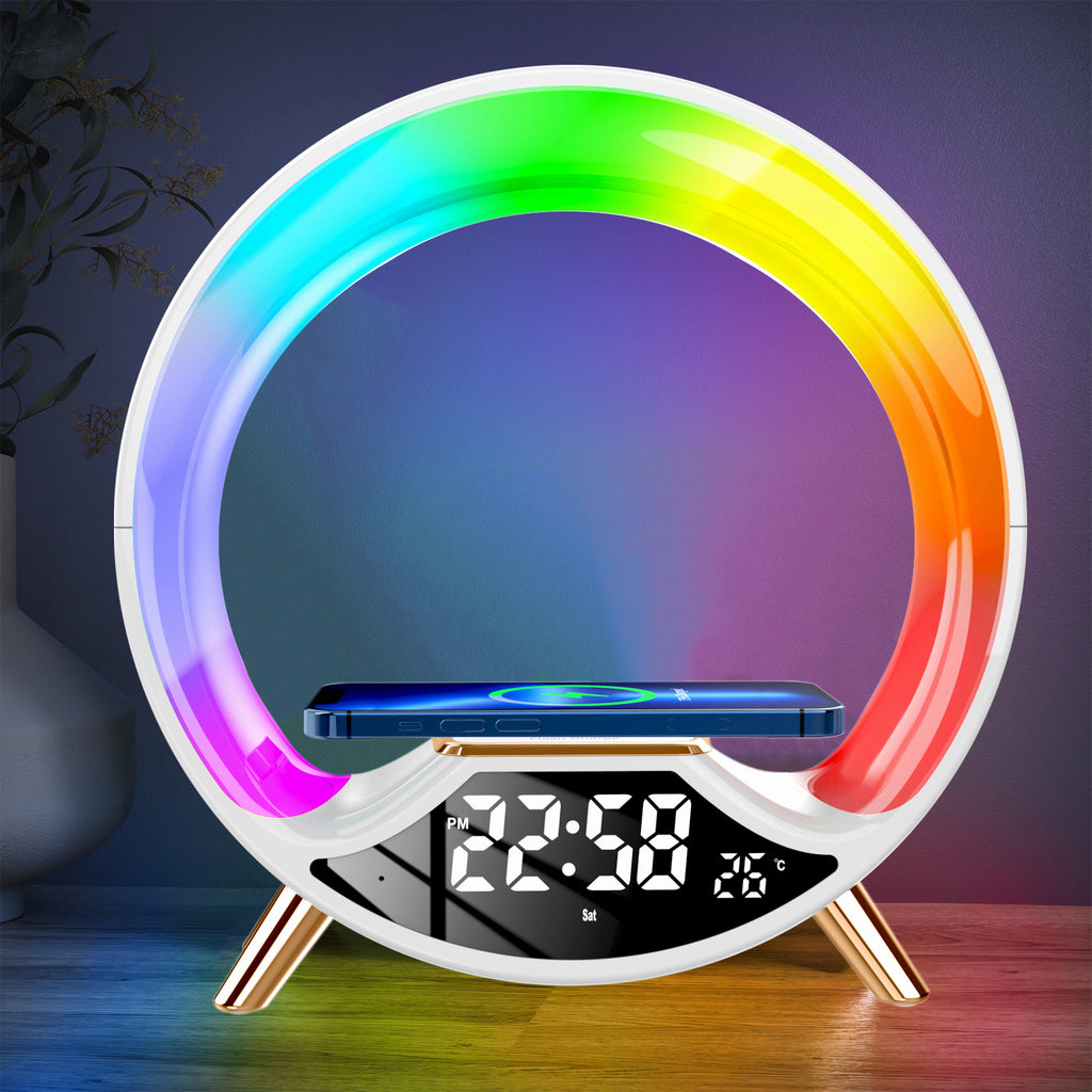 3-in-1 Wireless Charging Lamp – Bluetooth Speaker & LED Night Light