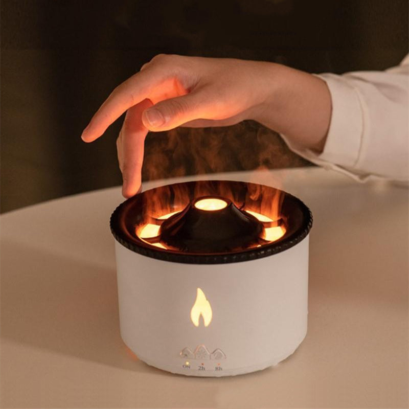 Volcano Flame Aroma Diffuser – Ultrasonic Essential Oil Humidifier