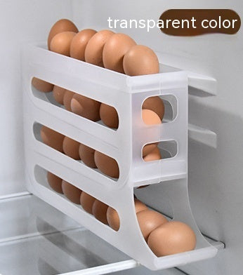 Automatic Rolling Egg Holder for Refrigerator – 4 Layer Egg Organizer