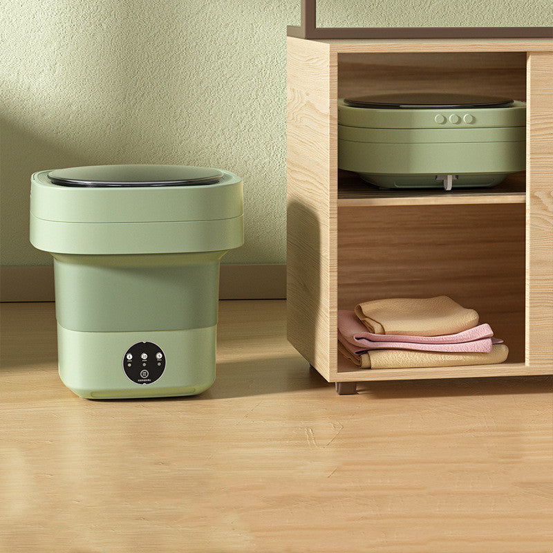 Portable Foldable Mini Washing Machine – Compact Washer with Spin Dry