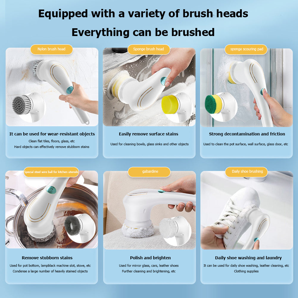 Electric Spin Scrubber Brush – Multi-Surface Kitchen & Bathroom Cleaner