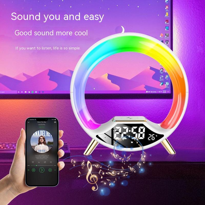 3-in-1 Wireless Charging Lamp – Bluetooth Speaker & LED Night Light