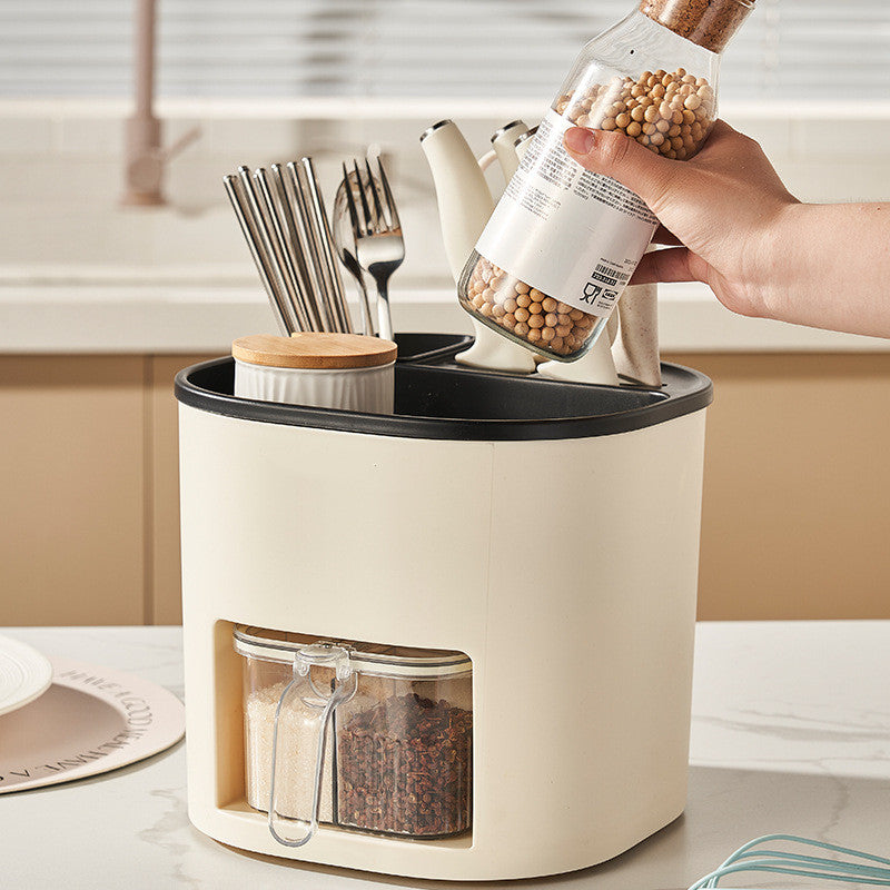 Large Capacity Kitchen Cutlery Holder – Spoon, Fork & Chopstick Organizer