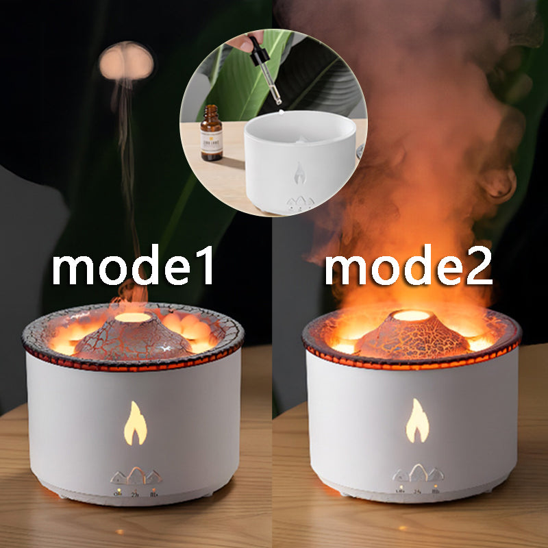 Volcano Flame Aroma Diffuser – Ultrasonic Essential Oil Humidifier