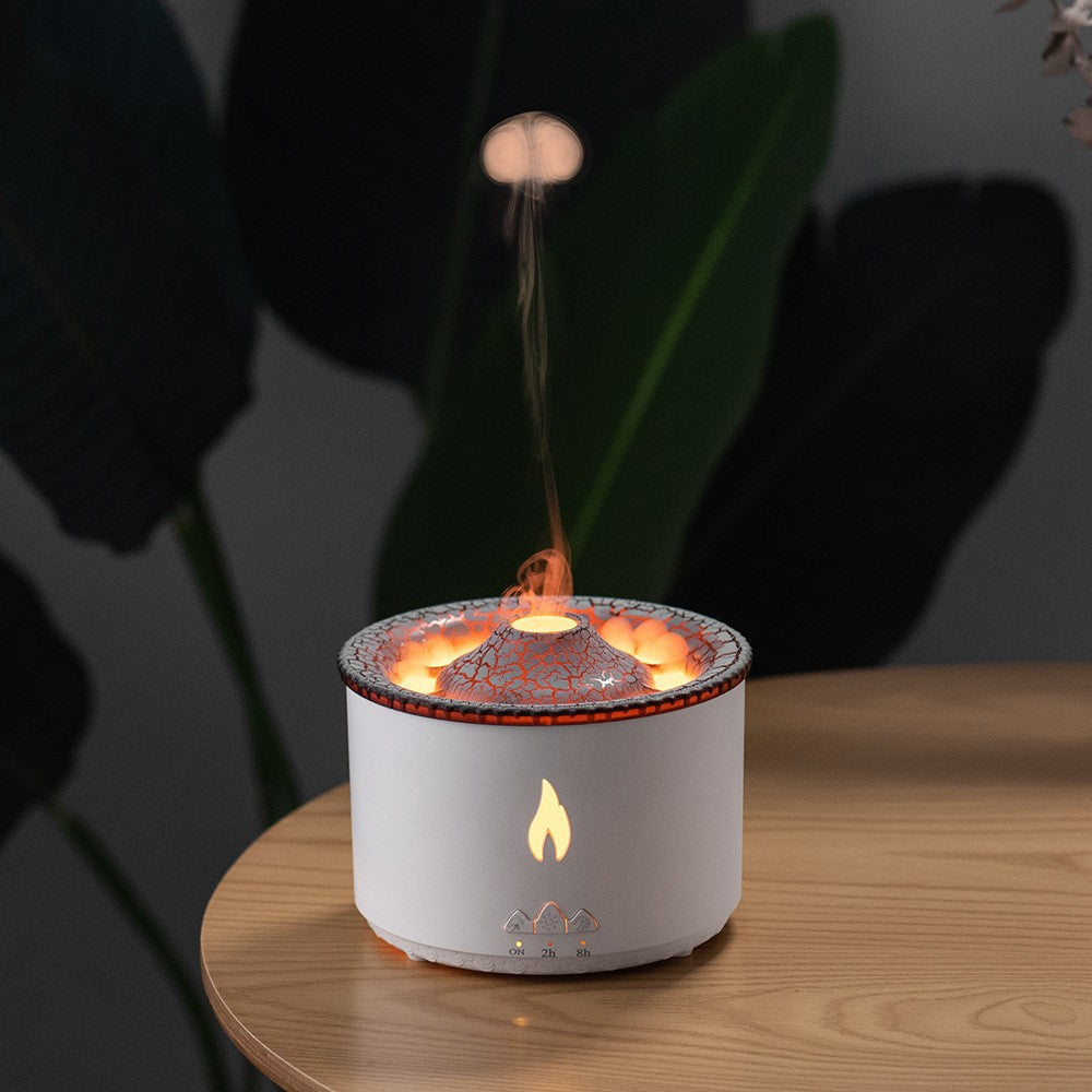 Volcano Flame Aroma Diffuser – Ultrasonic Essential Oil Humidifier