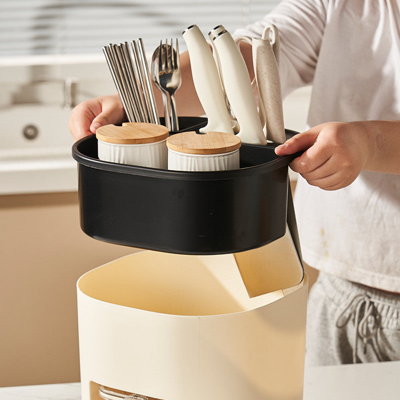 Large Capacity Kitchen Cutlery Holder – Spoon, Fork & Chopstick Organizer