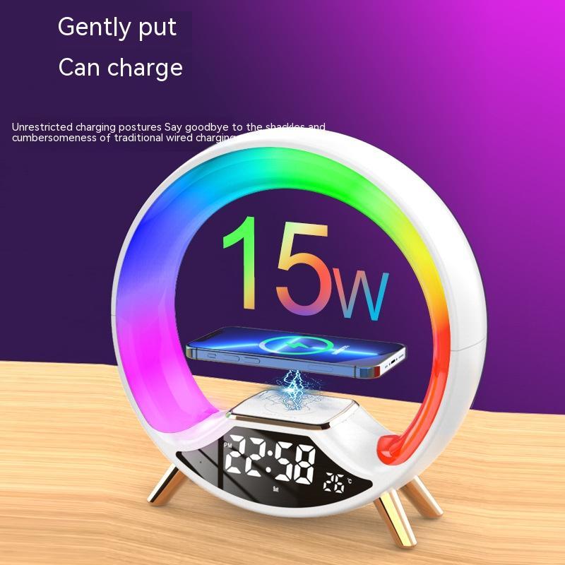 3-in-1 Wireless Charging Lamp – Bluetooth Speaker & LED Night Light