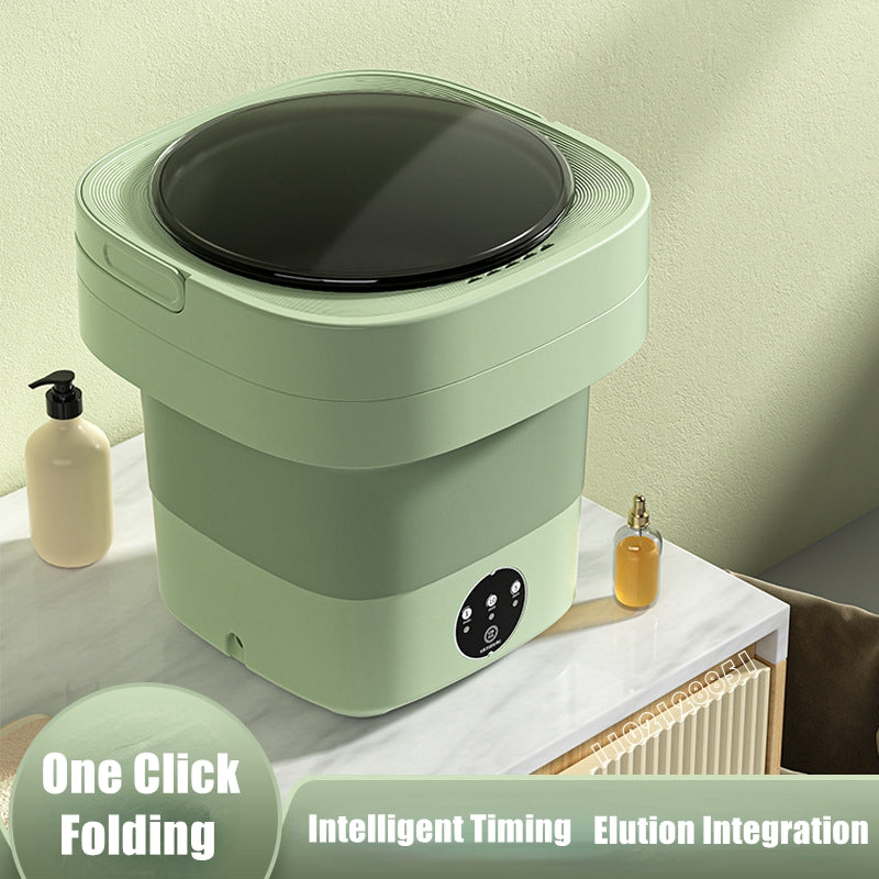 Portable Foldable Mini Washing Machine – Compact Washer with Spin Dry