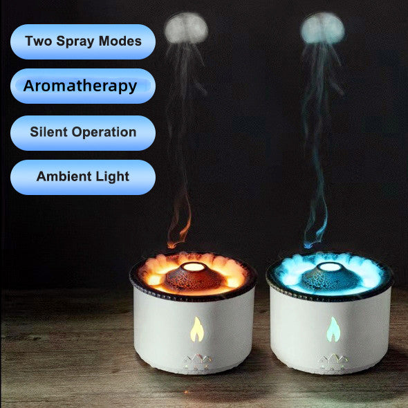 Volcano Flame Aroma Diffuser – Ultrasonic Essential Oil Humidifier